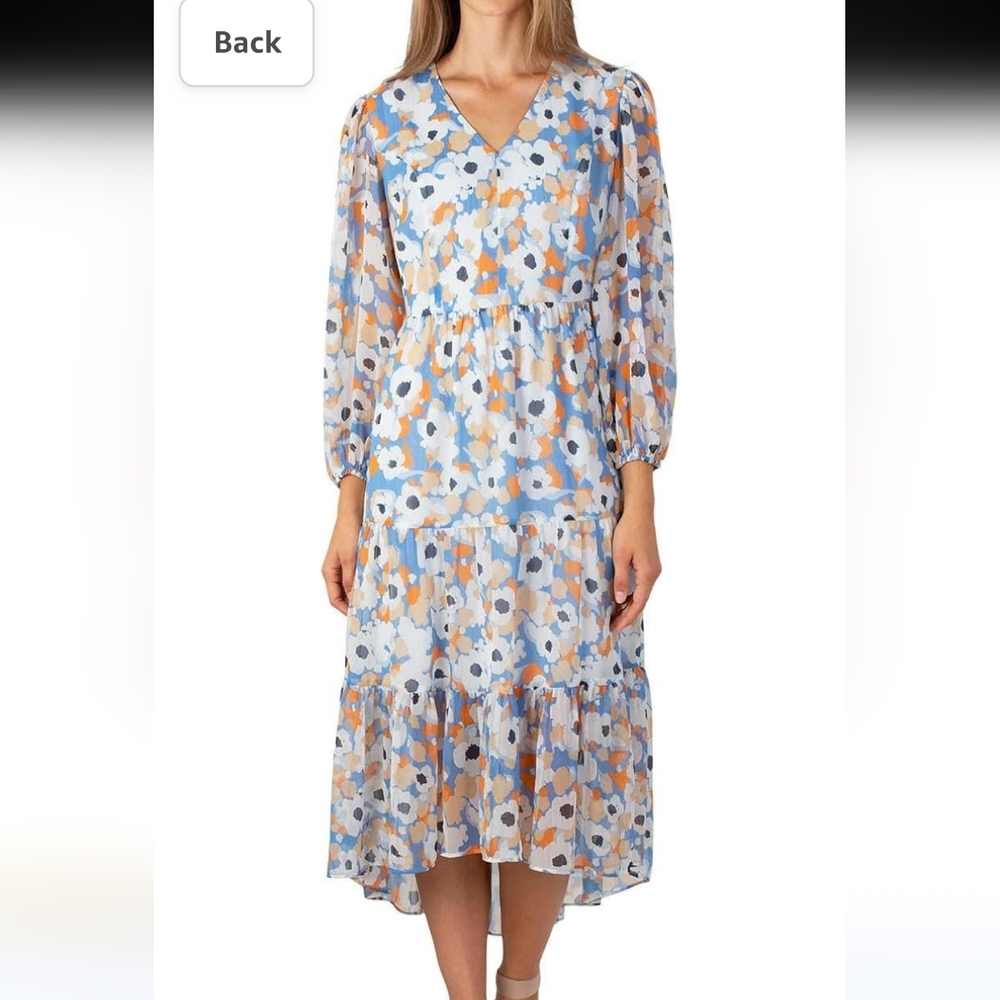 Joie Maxi Dress Parisian Blue Floral XL